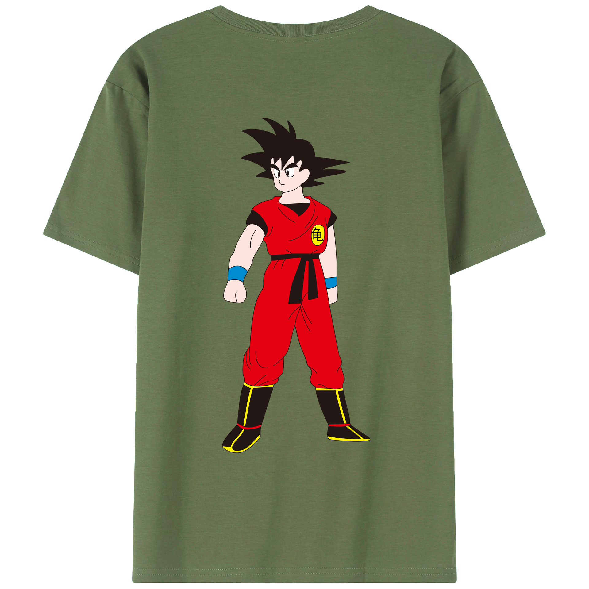 （画像用） ドラゴンボール 孫悟空（そん ごくう）Son Goku カカロット DRAGON BALL Kakarotto 綿100％ メンズ半袖Tシャツ（バックプリント） 通気性